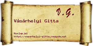 Vásárhelyi Gitta névjegykártya